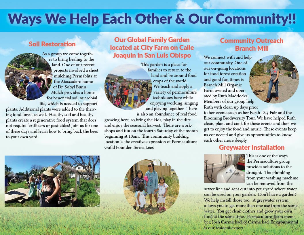 Tri-fold Brochure for SLO Permaculture Guild
