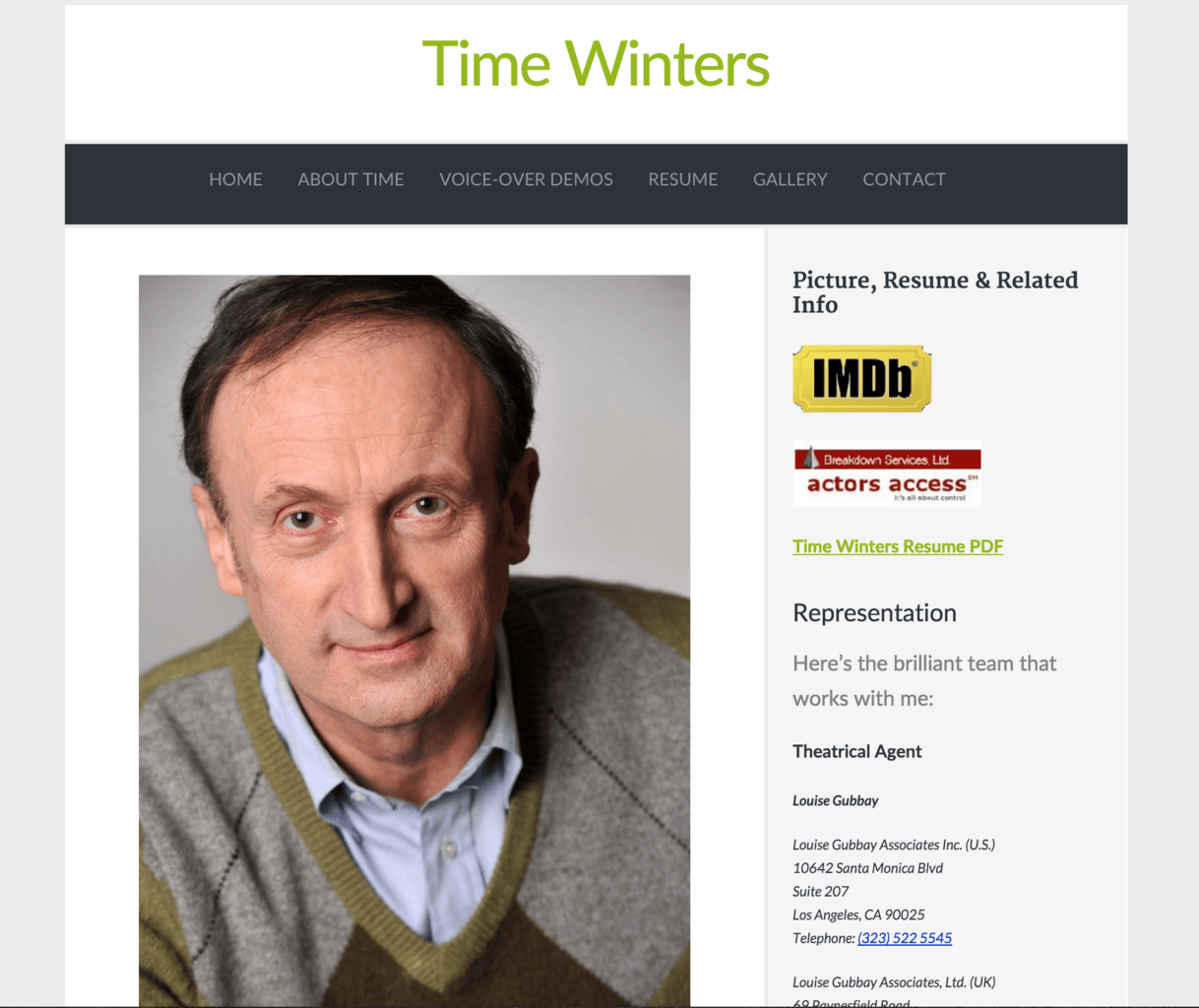 Site For Time Winters Actor Beth Alexander